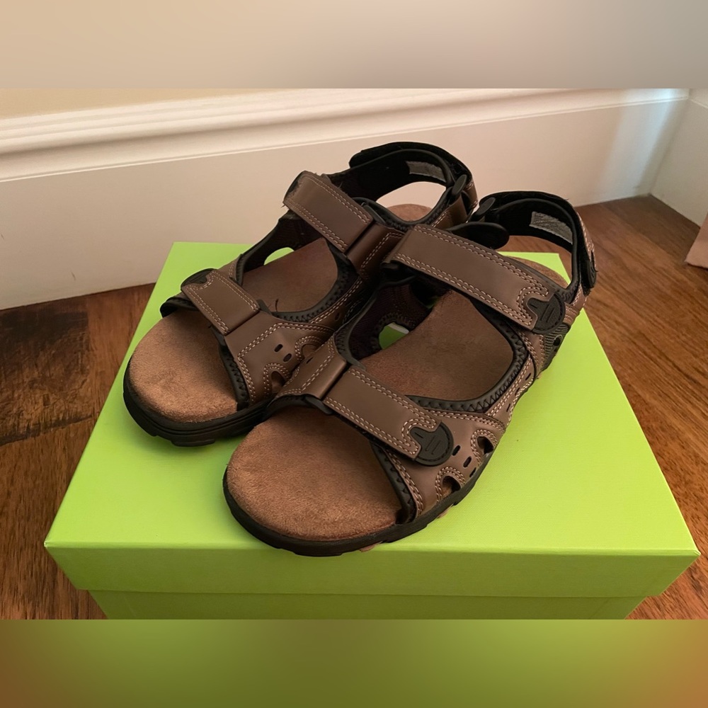 Coleman Mens Sandals with Adjustable Straps in Brown Size 6